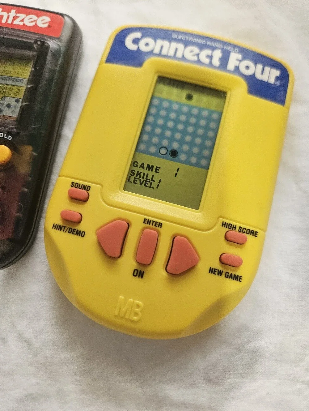 Hasbro Yellow & Blue Connect Four Handheld Electronic Game